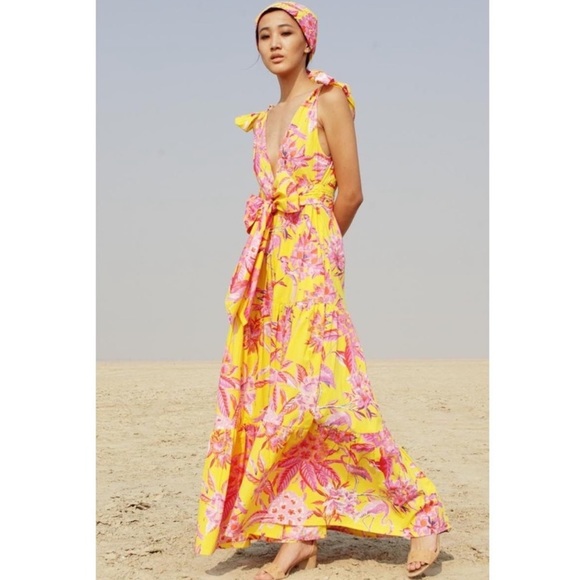 Banjanan Dresses & Skirts - Banjanan Carnation Dress Flamingo Rhododendron Yellow S
